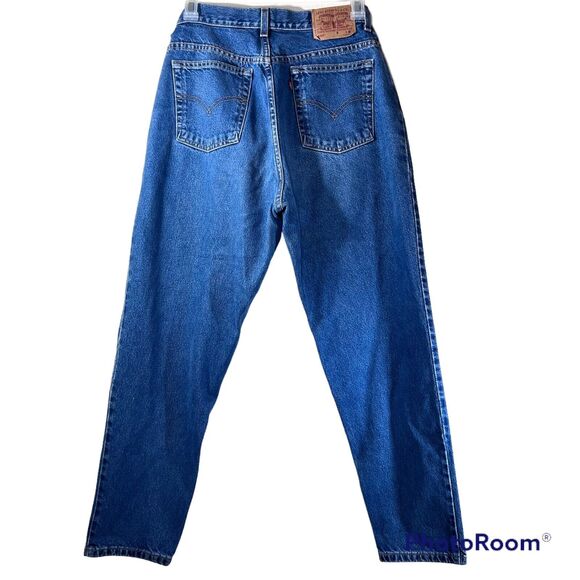 Levis 550 Womens Denim Jeans 16 Mis Blue Relaxed Fit Tapered Leg Mom Jean VTG - Picture 2 of 6